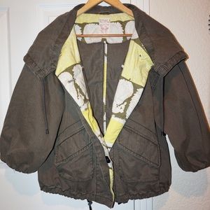 Free People XS button-up hooded coat